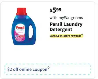 Walgreens Persil laundry detergent offer