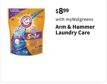 Walgreens Arm & hammer laundry care offer