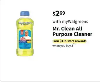 Walgreens Mr. clean all purpose cleaner offer