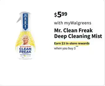 Walgreens Mr. clean freak deep cleaning mist offer