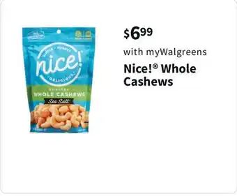 Walgreens Nice! whole cashews offer