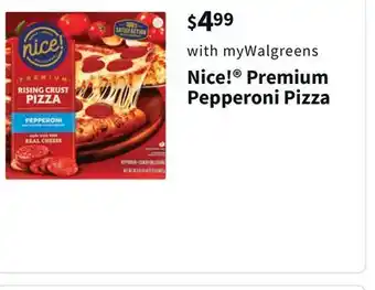 Walgreens Nice! premium pepperoni pizza offer