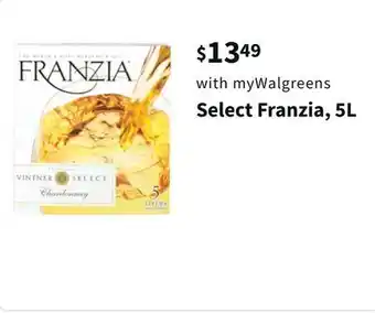Walgreens Select franzia, 5l offer