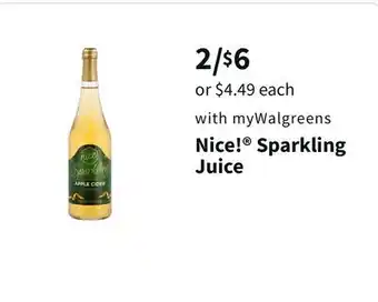 Walgreens Nice! sparkling juice offer
