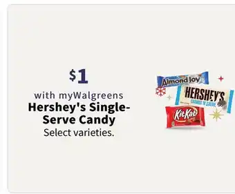 Walgreens Hershey's single-serve candy offer