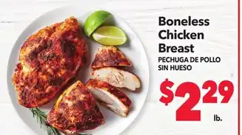 Vallarta Supermarkets Boneless chicken breast / pechuga de pollo sin hueso offer