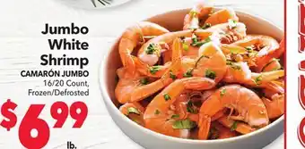 Vallarta Supermarkets Jumbo white shrimp/camarón jumbo offer