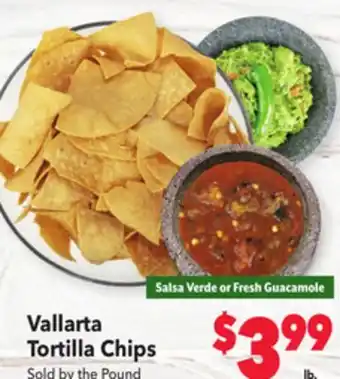 Vallarta Supermarkets Vallarta tortilla chips offer