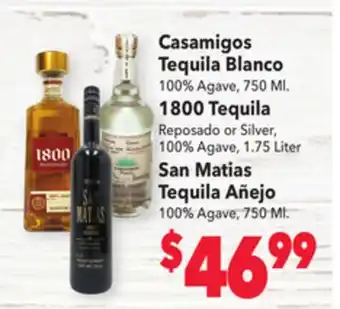 Vallarta Supermarkets Casamigos tequila blanco offer