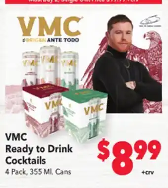 Vallarta Supermarkets Vmc ready to drink cocktails offer