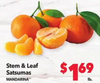 Vallarta Supermarkets Stem & leaf satsumas offer