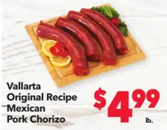 Vallarta Supermarkets Vallarta original recipe mexican pork chorizo offer