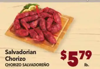 Vallarta Supermarkets Salvadorian chorizo / chorizo salvadoreño offer