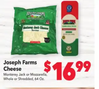 Vallarta Supermarkets Joseph farms cheese offer
