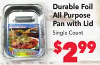 Vallarta Supermarkets Durable foil all purpose pan with lid offer
