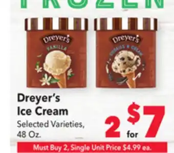 Vallarta Supermarkets Dreyer's ice cream offer