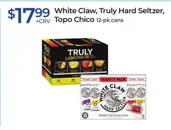 Rite Aid White claw, truly hard seltzer, topo chico offer