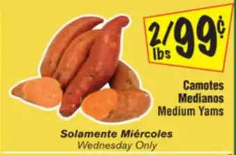 El Super Medium yams offer