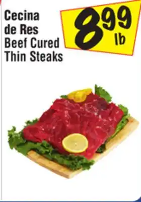 El Super Beef cured thin steaks offer