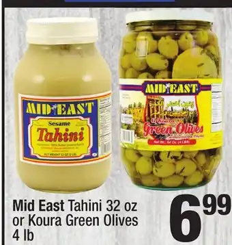 Super King Markets Mid east tahini 32 oz or koura green olives 4 lb offer