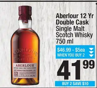 Super King Markets Aberlour 12 yr double cask single malt scotch whisky offer
