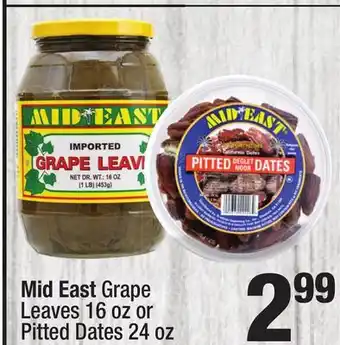 Super King Markets Mid east grape leaves 16 oz or pitted dates 24 oz offer