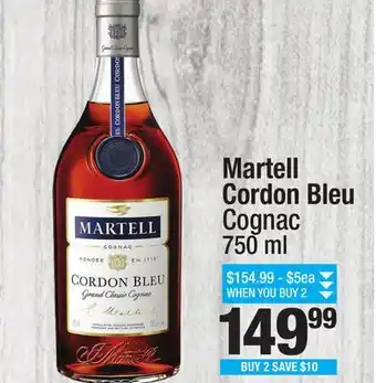 Super King Markets Martell cordon bleu cognac offer