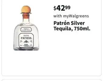 Walgreens Patrón silver tequila offer