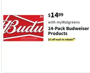 Walgreens 24-pack budweiser products offer