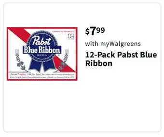 Walgreens 12-pack pabst blue ribbon offer