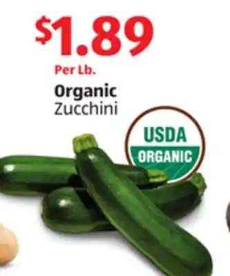 Aldi Organic zucchini offer