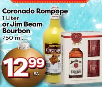 Superior Grocers Coronado rompope 1 liter or jim beam bourbon 750 ml offer