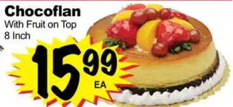 Superior Grocers Chocoflan with fruit on top offer
