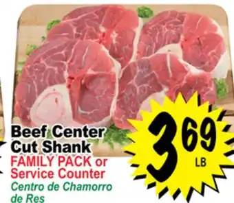 Superior Grocers Beef center cut shank offer