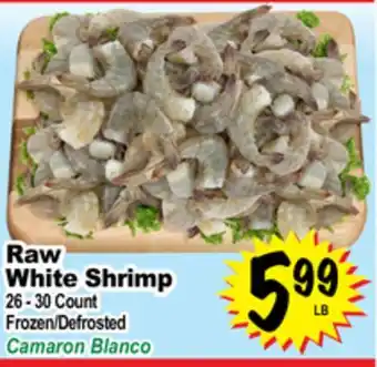 Superior Grocers Raw white shrimp offer