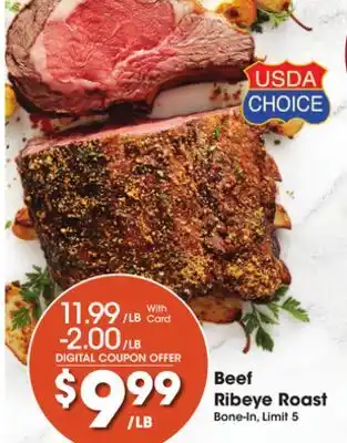 Kroger Beef ribeye roast offer