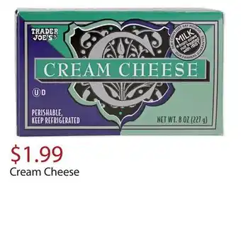 Trader Joe's Cream cheese offer
