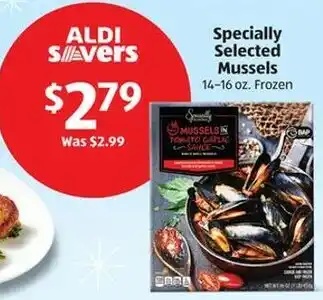 Aldi Specially Selected Mussels 14-16 oz. offer