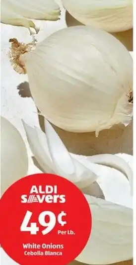 Aldi White Onions Cebolla Blanca offer