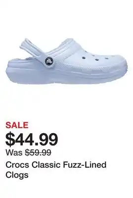 Dick's Sporting Goods Crocs classic fuzz-lined clogs offer