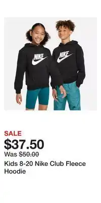 Kohl's Kids 8-20 nike club fleece hoodie offer