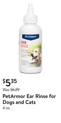 Walmart Petarmor ear rinse for dogs and cats offer