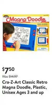 Walmart Cra-z-art classic retro magna doodle, plastic, unisex ages 3 and up offer
