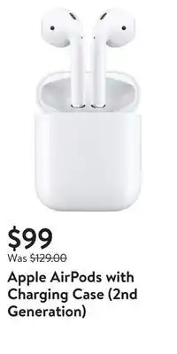 Walmart Apple airpods with charging case (2nd generation) offer