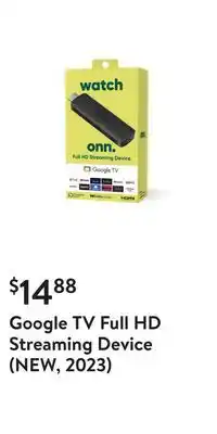 Walmart Google tv full hd streaming device (new, 2023) offer