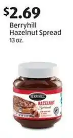 Aldi Berryhill Hazelnut Spread offer