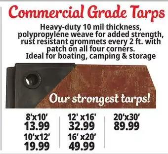 Ocean State Job Lot Commercial tarps offer