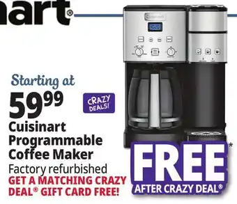 Ocean State Job Lot Cuisinart coffee makers offer