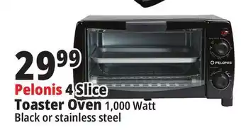Ocean State Job Lot Pelonis 4 slice black toaster oven offer