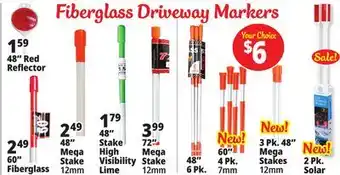 Ocean State Job Lot Fiberglass driveway markers offer